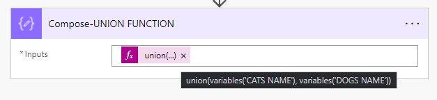 Power Automate Functions - UNION Function