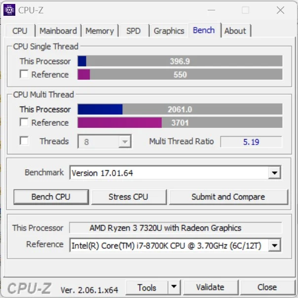 Benchmark Lenovo IdeaPad 1 14AMN7 3HID