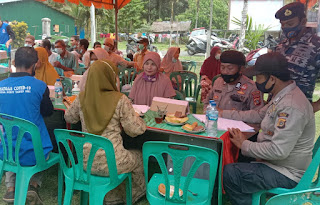 Posmat TNI AL Kampung Aie Lanal Simeulue Langsungkan  Serbuan Vaksinasi
