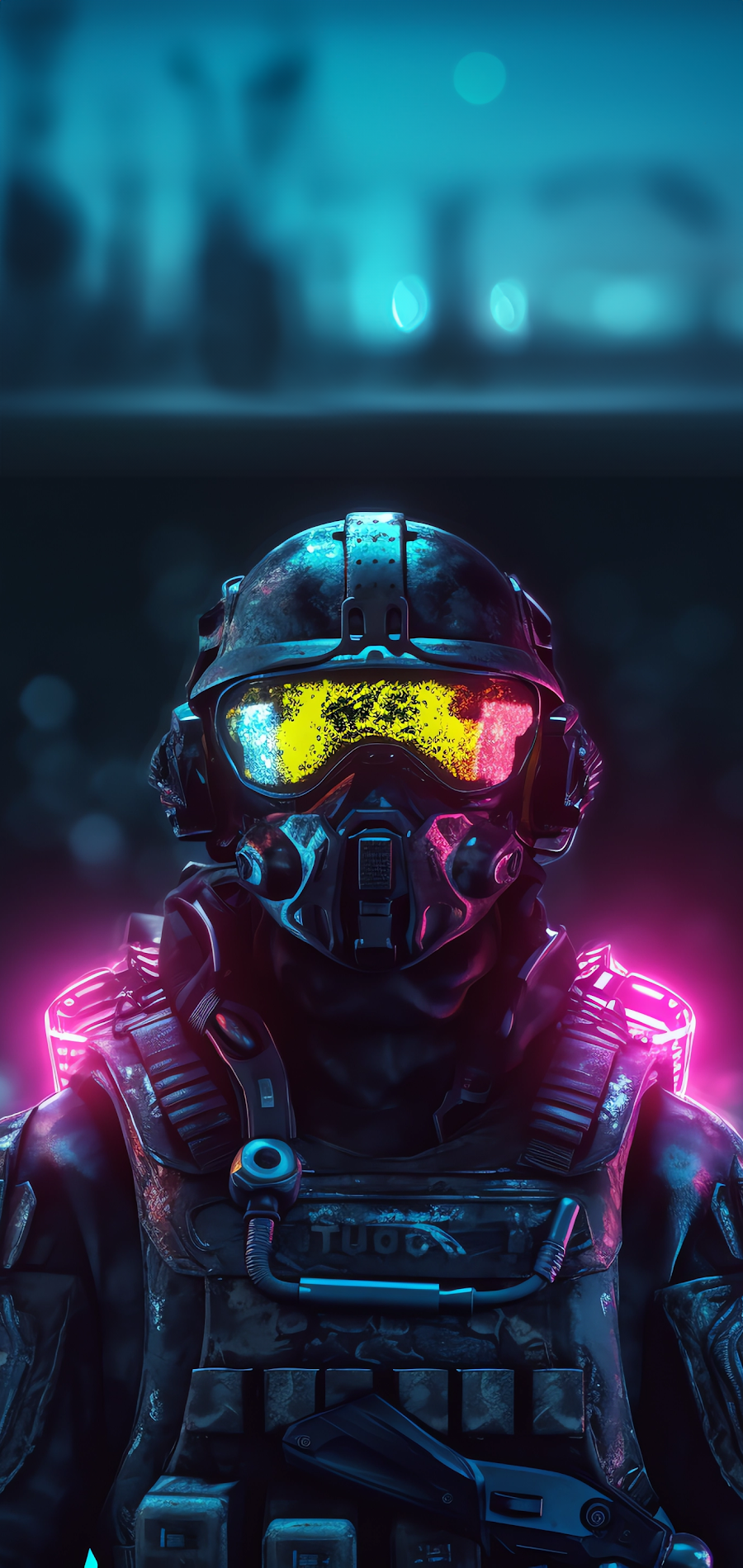 MOBILE WALLPAPER 4K- CYBERPUNK SOLDIER - HeroWall Backgrounds