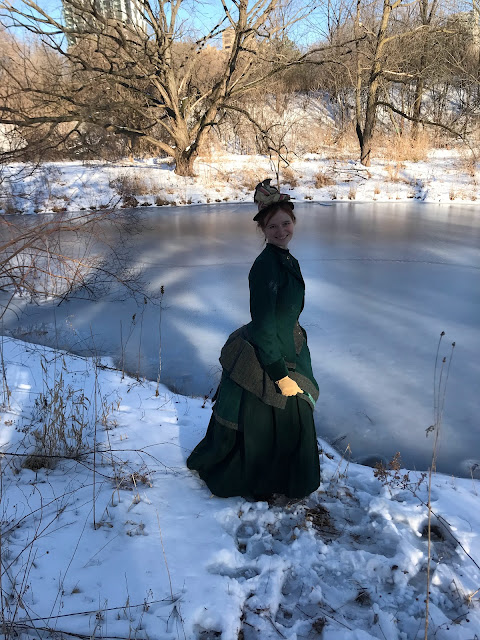 The 1884 Ice Skating Dress of Wool Remnants and Skirts - Fabric, Design, and Pattern