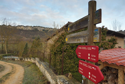 Poste del GR-282, Senda Los Molinos y Botondela