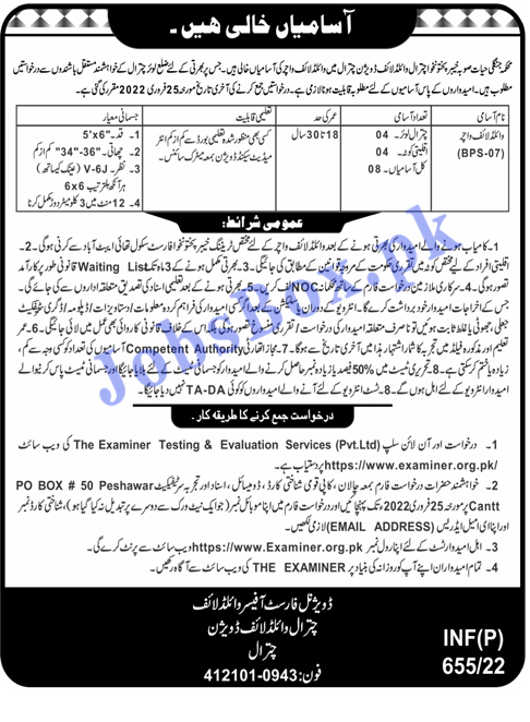 Wildlife Department KPK Jobs 2022 in Pakistan