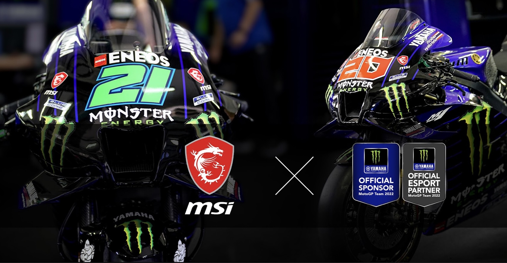 MSI Resmi Jadi Sponsori Sponsor eSport Monster Energy Yamaha MotoGP