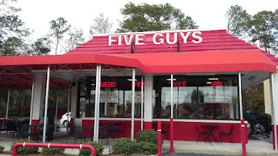 Five Guys Restaurant near Savannah, Georgia