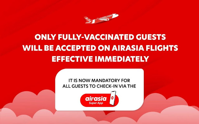 Hanya Yang Lengkap Vaksin Boleh Terbang Dengan AirAsia