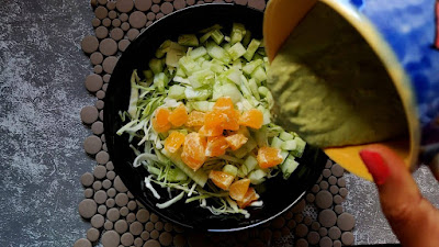 creamy veg green salad recipe