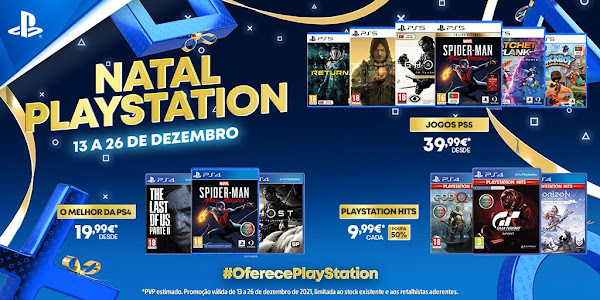 Arranca hoje a Campanha de Natal da PlayStation® com ofertas imperdíveis até 26 de dezembro