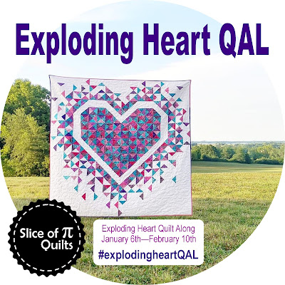 Exploding Heart quilt along