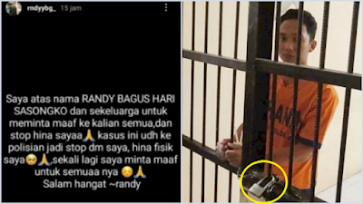 Sudah Dipecat dan Ditahan, Randy Bagus Masih Bisa Unggah Status: Stop Hina Fisik Saya