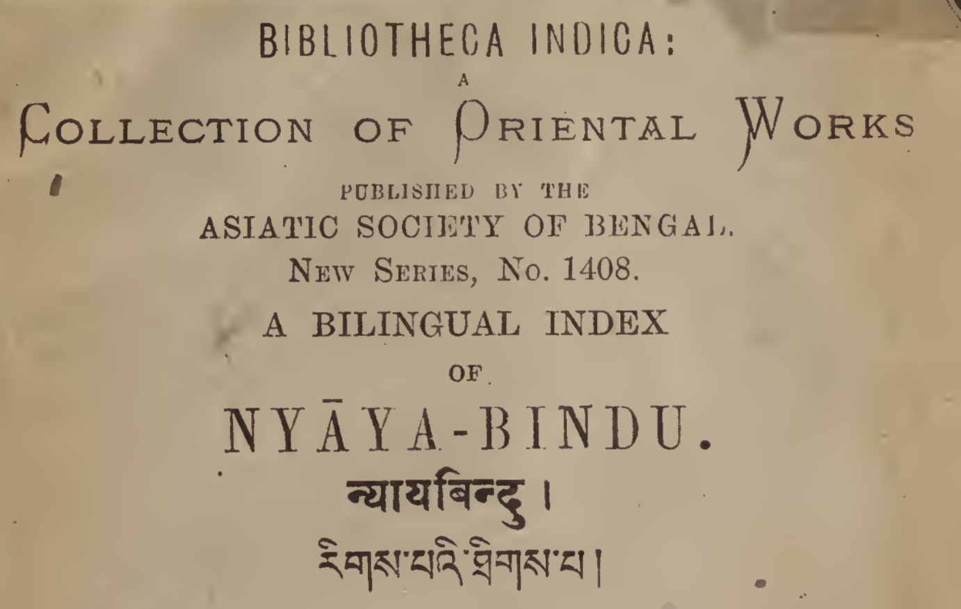A bilingual index of ' Nyaya- bindu ' - Download E-book PDF