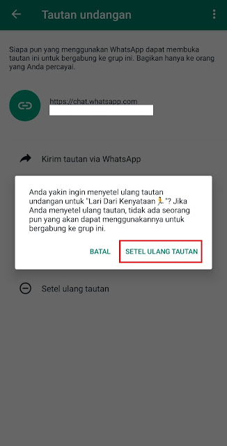 Cara Mengubah/Mengganti Link Grup Whatsapp dengan Link Baru