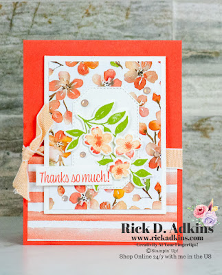 I have two quick and easy cards to share with you today using the Sweet as a Peach Stamp Set, and products from the You're a Peach Suite!