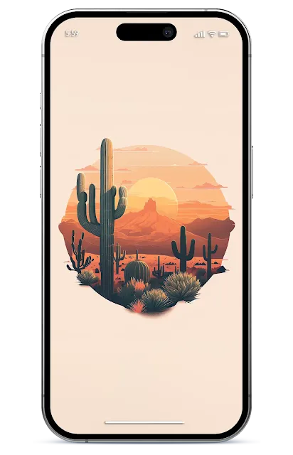 Featuring a Minimalist Illustration of a Desert, Created by Midjourney AI
