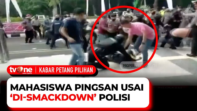korban kekerasan aparat saat demo HUT ke Kondisi Mahasiswa yang Dibanting Polisi Memburuk dan Dilarikan ke RS Ciputra