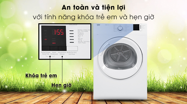 An toàn và chủ động thời gian hơn với tính năng hẹn giờ và khóa trẻ em