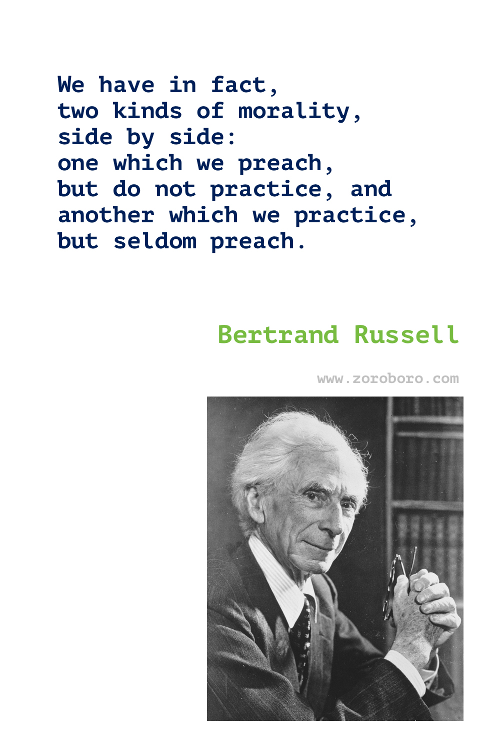 Bertrand Russell Quotes. Bertrand Russell Books, Essay Quotes. Bertrand Russell 10 commandments. Bertrand Russell Philosophy. Bertrand Russell Love, Happiness, Science, Human, Psychology & Religion Quotes. Bertrand Russell,Bertrand Russell's Books Quotes - The Problems of Philosophy, A History of Western Philosophy, The Conquest of Happiness, Marriage and Morals, Sceptical Essays, Unpopular, & Why Men Fight