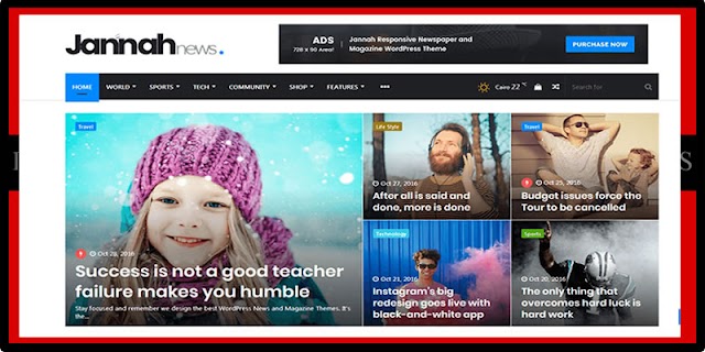 Tema premium wordpress Jannah v5.4.3 –portal notícias, revistas e jornais Grátis download