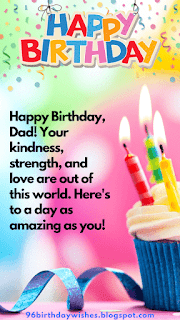 "Happy Birthday, Dad! Your kindness, strength, and love are out of this world. Here's to a day as amazing as you!"