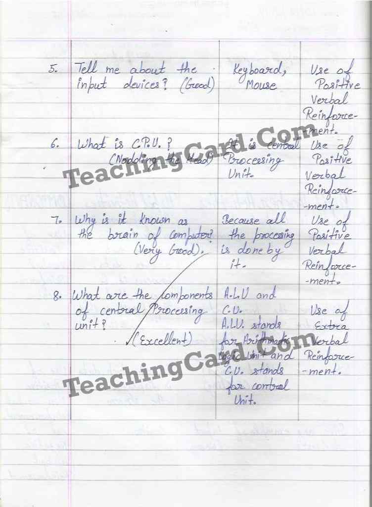 Parts Of Computer System Lesson Plan In English Medium For B.Ed, DELED 1st and 2nd Year And School Teachers Free Download PDF And PPT
