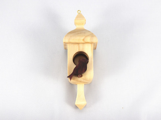 Handmade Miniature Birdhouse Christmas Tree Ornament