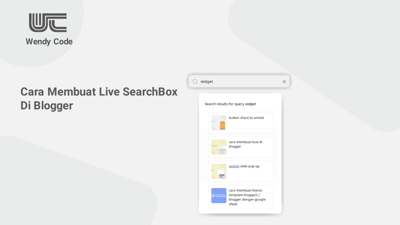 cara membuat live searchbox di blogger