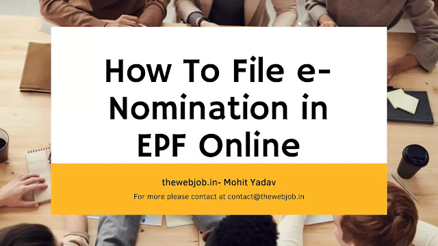 how to file e-nomination in epf online