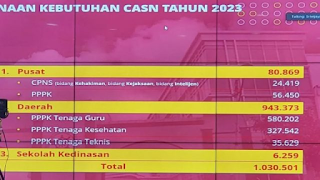 Daftar Jumlah Formasi PPPK dan CPNS Tahun 2023 Seluruh Indonesia