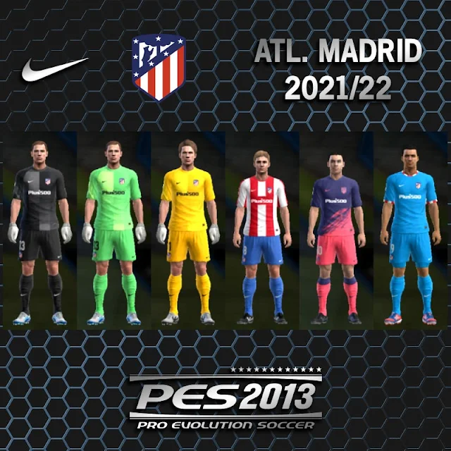 NEW Atlético de Madrid 2021-2022 Kits For PES 2013