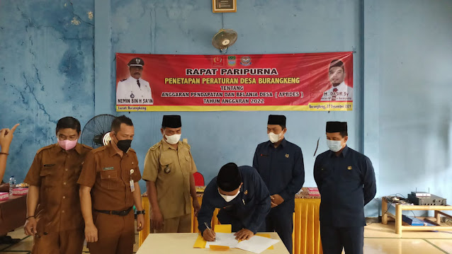 Penetapan APBDes 2022 Burangkeng pada 27 Desember 2021