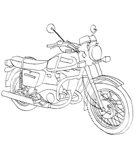 Motorcycles coloring page