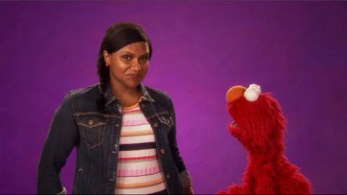 Sesame Street Episode 4505. Mindy Kaling and Elmo talks about the word enthusiastic.