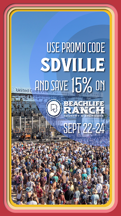 Promo code SDVILLE saves 15% on tickets to the BeachLife Ranch Country Music & Americana Festival!