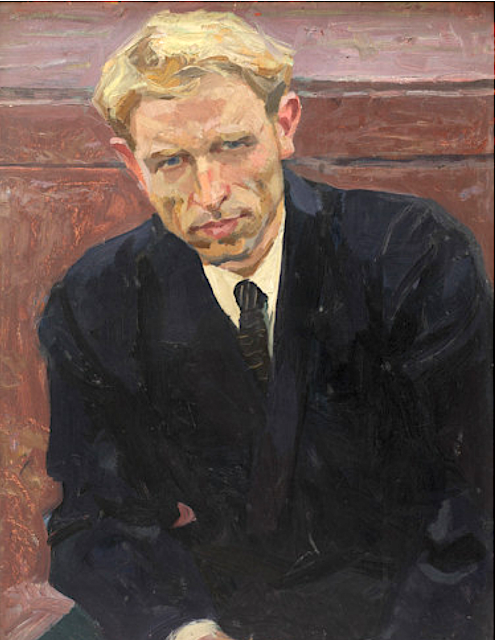 Vasiliy Vasil'evich Strigin (1918-2009) Portrait d'un ingénieur naval de la flotte russe, 1975 Huile sur carton, 69x49 cm Collection privée