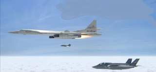 Russian TU-160 escapes pursuit of US f-35