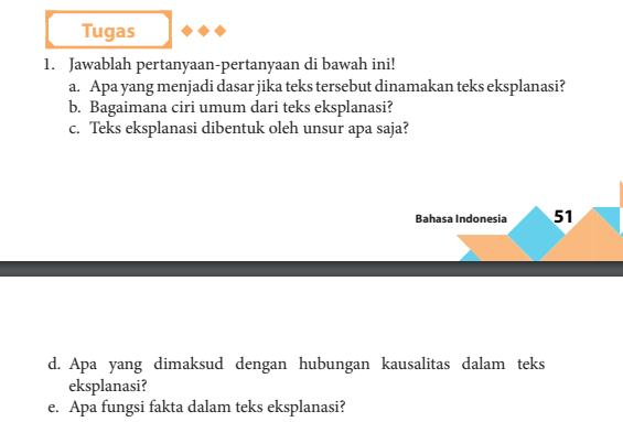 Kunci jawaban Bahasa Indonesia Kelas 11 Halaman Tugas 51 52 53 54