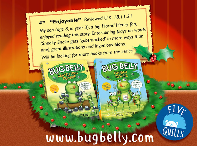 image of a great review for Bug Belly books