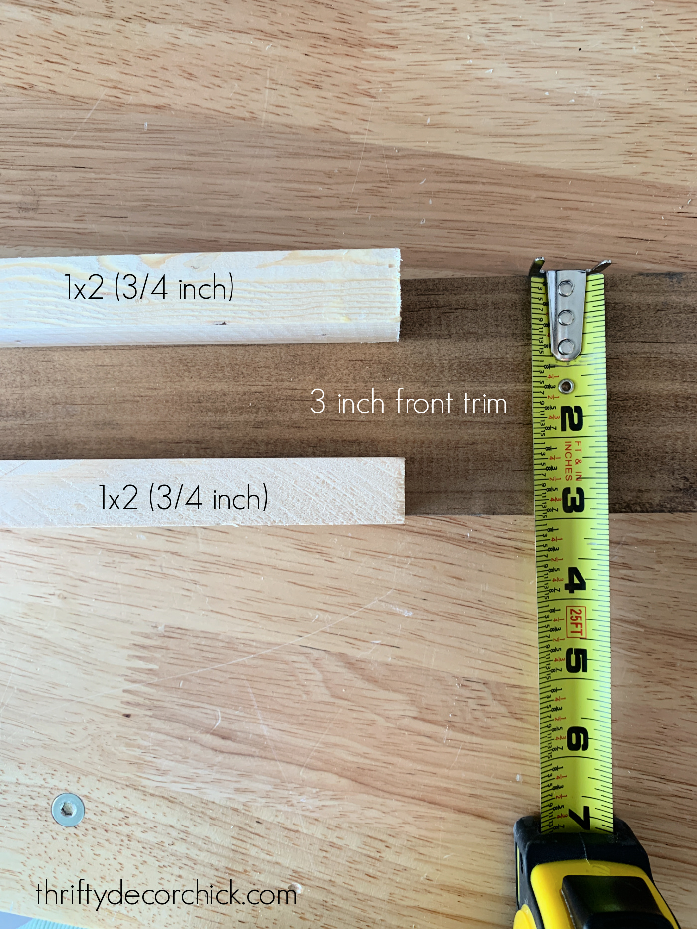 sizes for DIY shelf supports