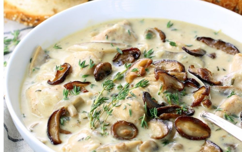 LOW CARB CHICKEN MUSHROOM SOUP - yanny bakes