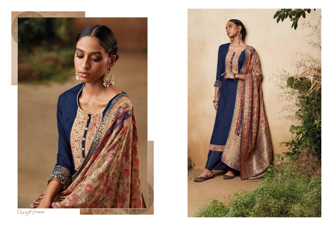 Ganga Theora Plazzo Style Suits Catalog Lowest Price