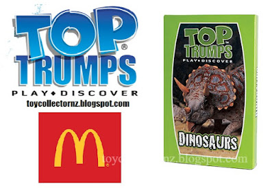 Dinosaurs Pack McDonalds Top Trumps Happy Meal Toys 2022 Australia and New Zealand