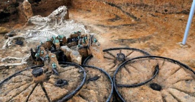  2,500-Years-Old Iron Age Chariot Burial Site Found, Complete with Horse and Rider - Archaistic   