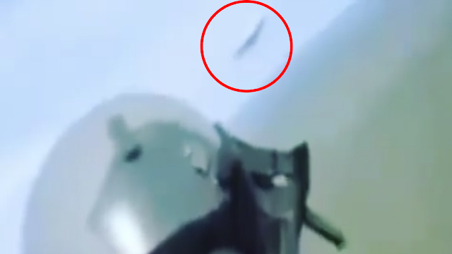 UFO speeds past an Air Force Jet but the Pilot spots it immediately.