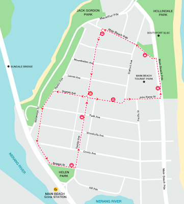 Gold Coast Smart Shuttle Trial map