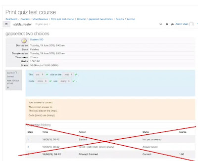 Disable Response History in Moodle Quiz