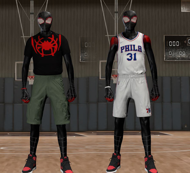 Spider-Man Cyberface Miles Morales 1.0 by JMO, V01D & TGsoGood | NBA 2K22