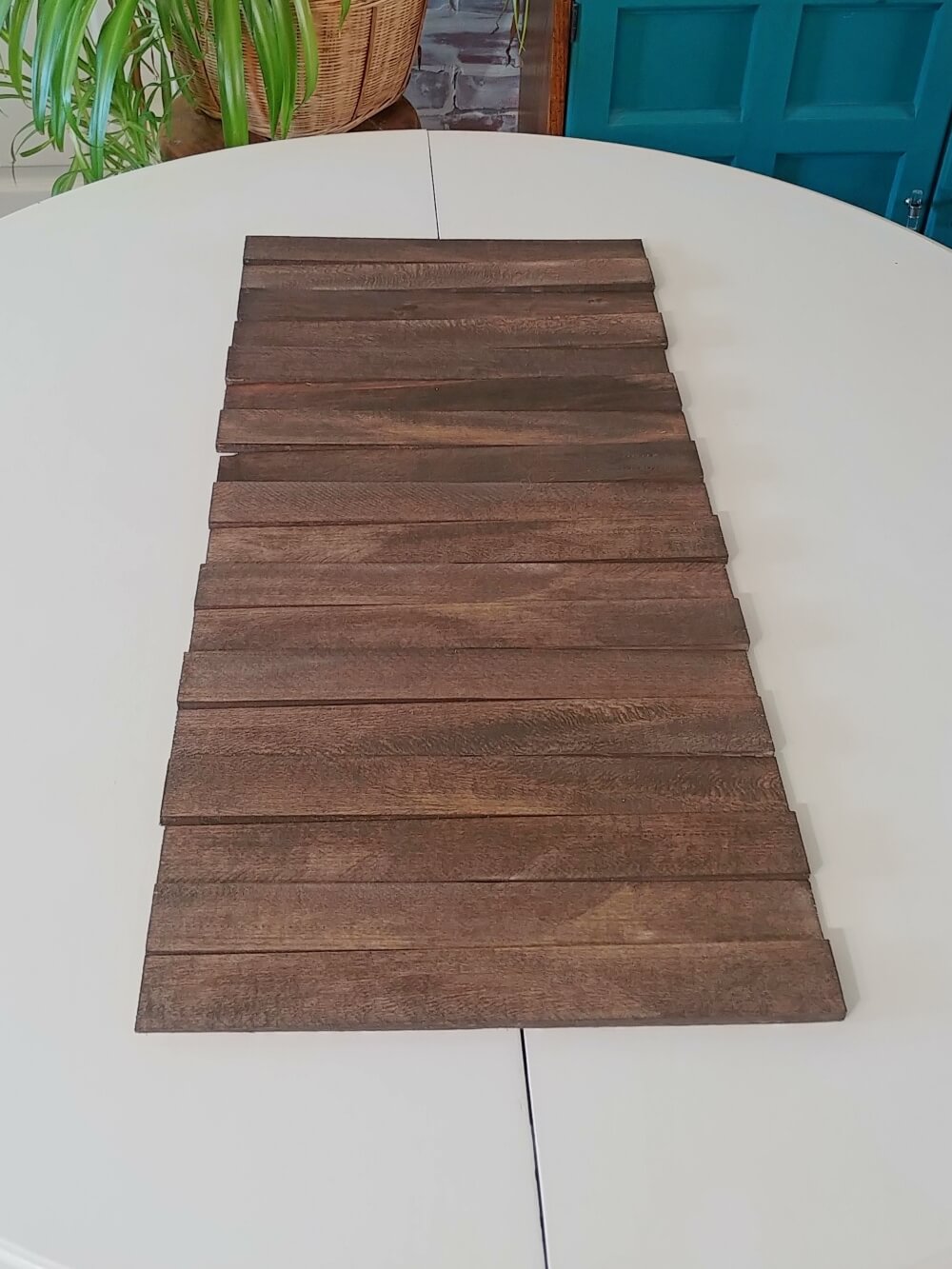 Repurposed Wood Shim Table Runner