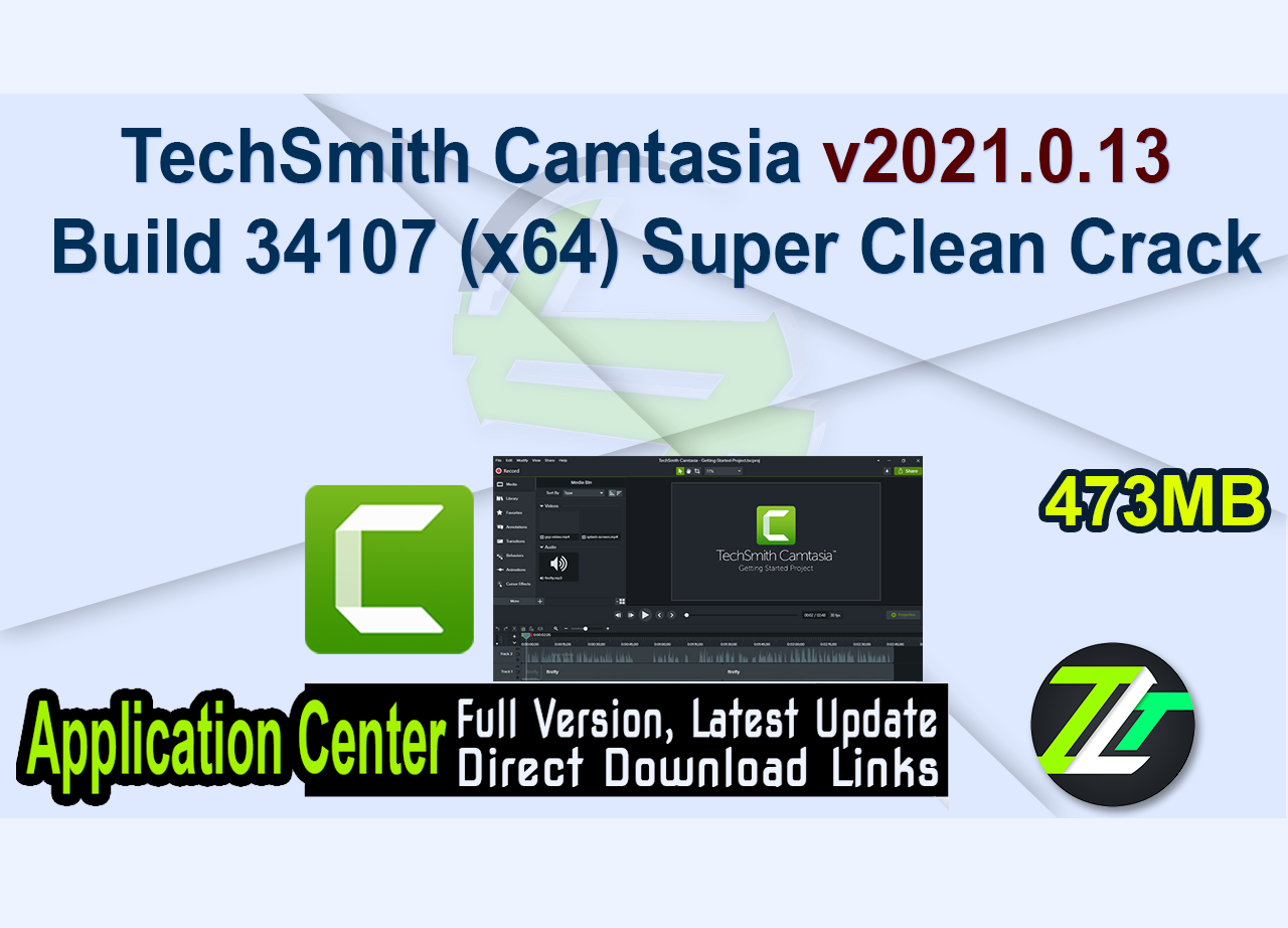 TechSmith Camtasia v2021.0.13 Build 34107 (x64) Super Clean Crack