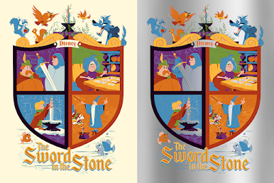 Disney’s The Sword in the Stone Screen Print by Dave Perillo x Bottleneck Gallery