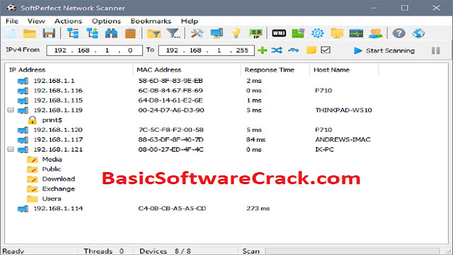 SoftPerfect Network Scanner 8.1.3 license key free download - Basicsoftwarecrack